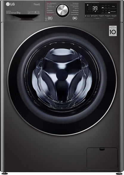 2026 LG F4WV7080, Klasse A, Frontlader-Waschmaschine 8 kg, 1400 U/Min, AI Direct Drive, Wi-Fi, Tiefenreinigung mit Dampf, Groe Kapazitt, TRIPLE A, Auentür aus Sicherheitsglas, 62 x 60 x 85 cm Wei
