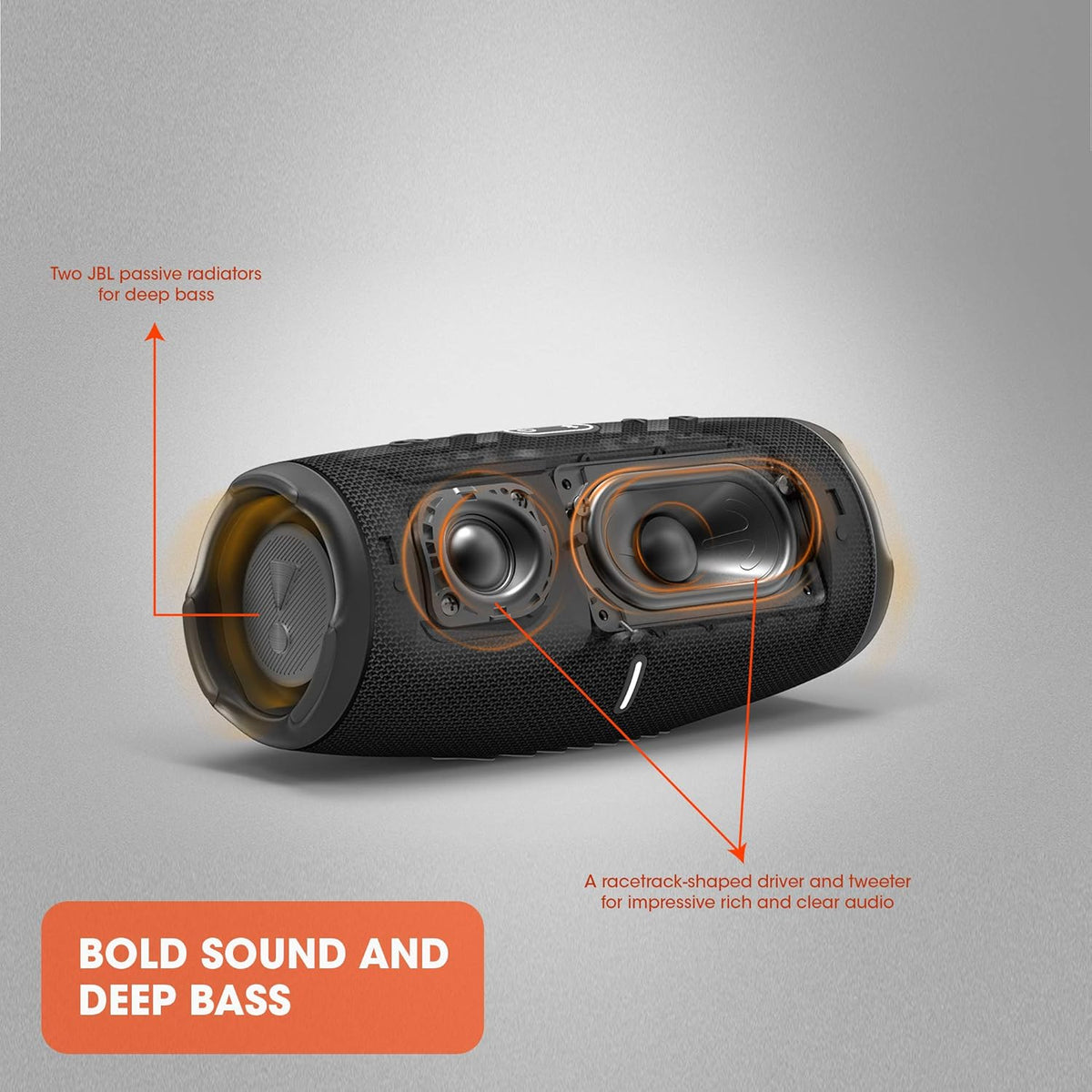 2026 JBL Charge 5 Bluetooth-Lautsprecher in Schwarz – Wasserfeste, portable Boombox mit integrierter Powerbank – Eine Akku-Ladung für bis zu 20 Stunden kabellosen Musikgenuss