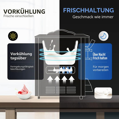 2026 VEVOR Kommerzielle Softeismaschine 22-30 L/h Profi-Eismaschine mit LCD-Display, 3 Geschmacksrichtungen, Desktop-Design für Gastronomie & Gewerbe