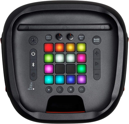 2026 JBL PartyBox 710 - Schwarz – Trag - und rollbarer Bluetooth Party-Lautsprecher mit Lichteffekten – Spritzwassergeschützte, mobile Musikbox