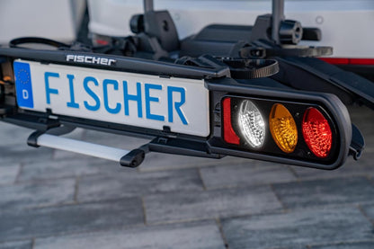 2026 Fischer Kupplungs-Fahrradträger ProlineEvo 2, für 2 Fahrräder bis 60kg Nutzlast, E-Bike geeignet, vormontiert, abschließbar, faltbar