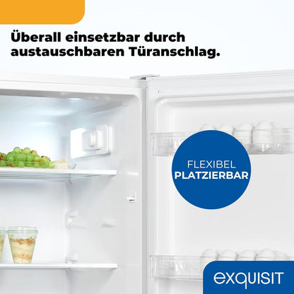2026 Exquisit Kühlschrank ohne Gefrierfach, Großer Kühlschrank, 5 Ablagen, 242 Liter, Vollraumkühlschrank 143 cm hoch, KS5320-V-H-040E weiss
