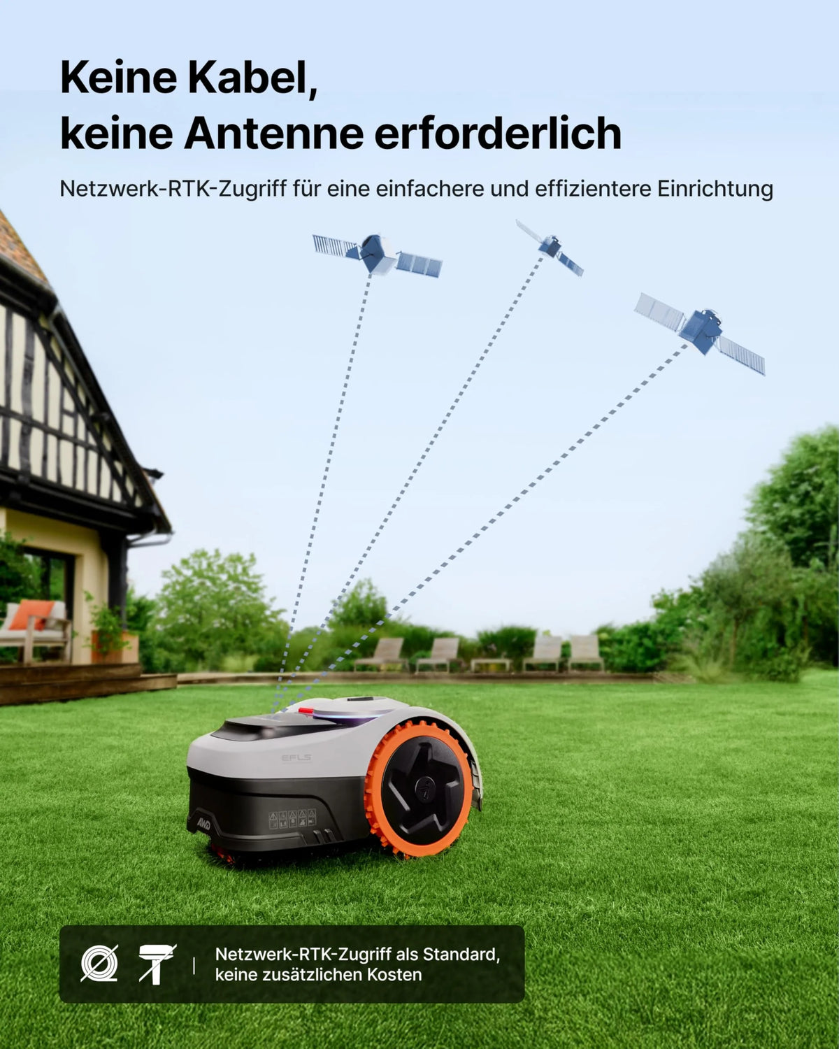 2026 i205 AWD Mähroboter ohne Begrenzungskabel mit Garage S für 500 qm 45% Steigung NRTK Vision ohne RTK