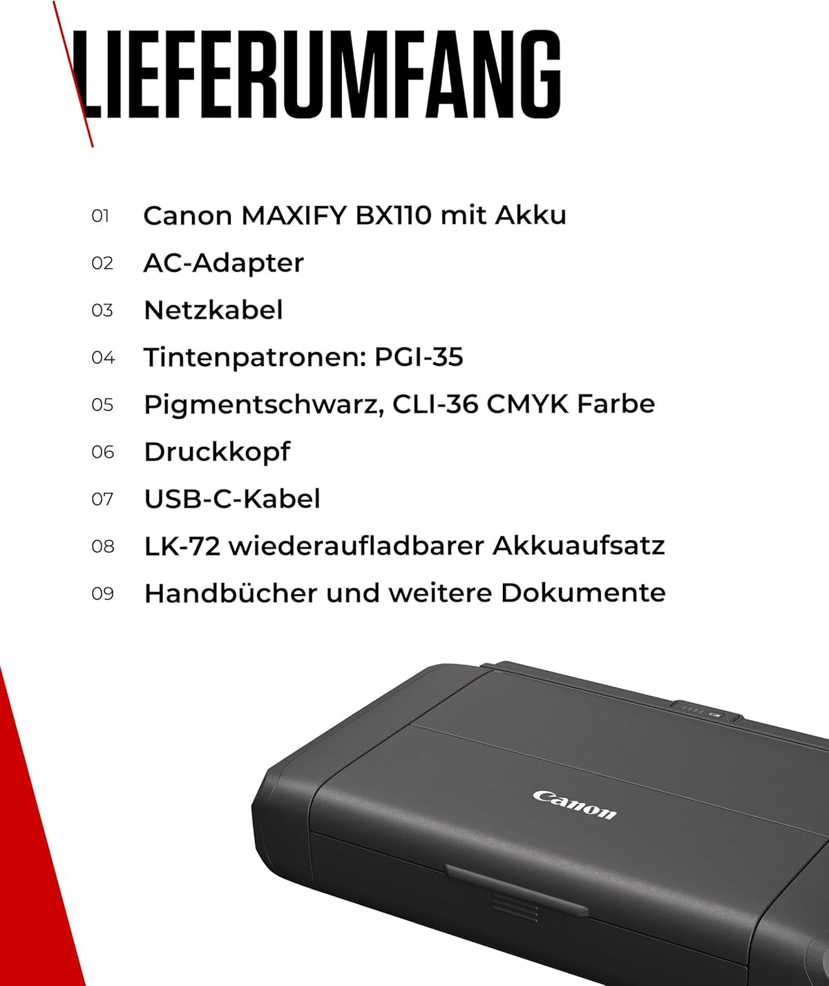 2026 Canon PIXMA TR150 mobiler Drucker mit Akku (WLAN, Cloud, AirPrint, 4.800 DPI x 1.200 DPI, Highspeed USB Typ C, OLED-Display, Tintenstrahldrucker), schwarz