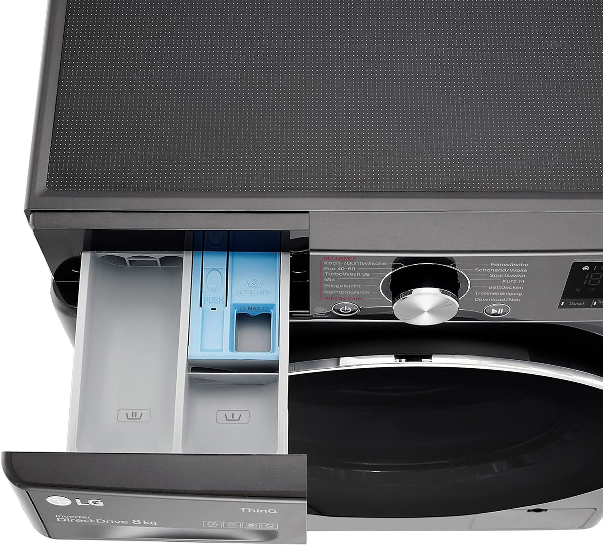 2026 LG F4WV7080, Klasse A, Frontlader-Waschmaschine 8 kg, 1400 U/Min, AI Direct Drive, Wi-Fi, Tiefenreinigung mit Dampf, Groe Kapazitt, TRIPLE A, Auentür aus Sicherheitsglas, 62 x 60 x 85 cm Wei