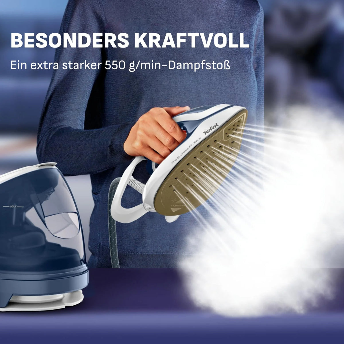 2026 Tefal Pro Express Protect Dampfbügelstation mit 7,6 Bar Dampfdruck für faltenfreies Bügeln und sanfte Textilpflege