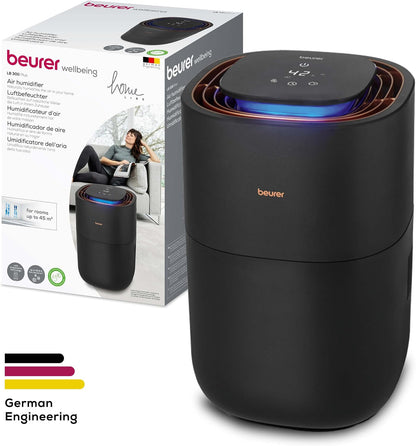 2026 Beurer LB 300 Plus Luftbefeuchter, TESTSIEGER Stiftung Warentest, mit energieeffizienter Kaltverdunstungstechnologie, farbiger Luftfeuchtigkeitsindikator, Filtertrocknungsfunktion, Räume bis ca. 45m²
