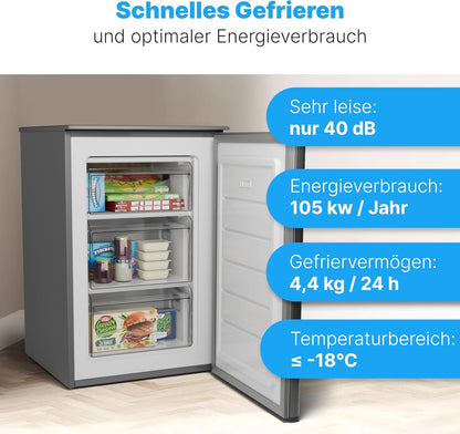 2026 Bomann Gefrierschrank 87L | Gefrierschrank klein mit Temperaturbereich ≤ -18°C | 3 Schubladen | Tiefkühlschrank mit wechselbarem Türanschlag | Freezer Tiefkühlschrank klein GS 7253 weiß