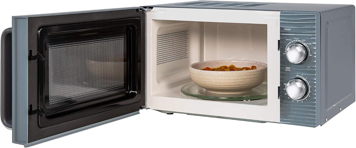 2026 Russell Hobbs RHM1731G Inspire Solo Mikrowelle, 17 Liter, 700W, Grau, mit 5 Leistungsstufen, Timer, Auftaufunktion, Leicht zu Reinigen
