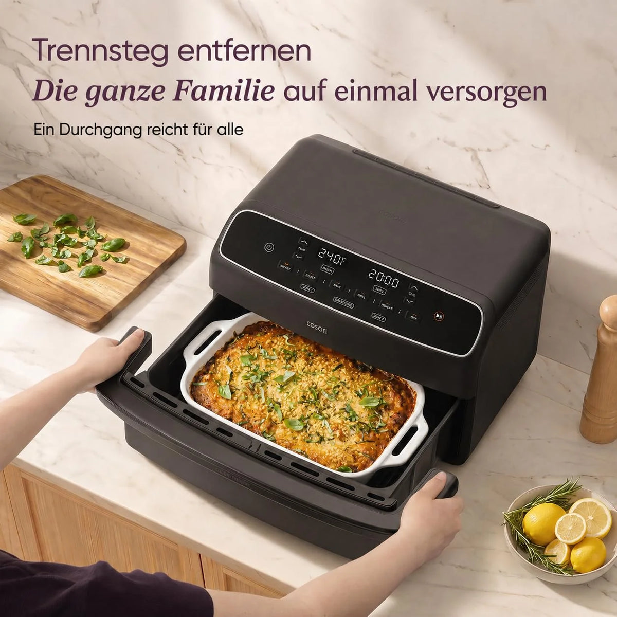 2026 Airfryer Heißluftfritteuse der neuen Generation 2026 mit Dual Blaze Twinfry Compact und NTC Technologie