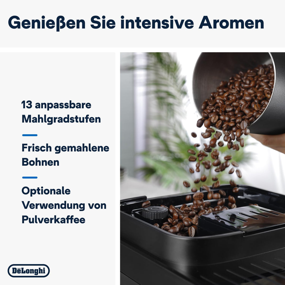 2026 De'Longhi Magnifica Evo ECAM 292.81.B Kaffeevollautomat mit LatteCrema Milchsystem, 7 Direktwahltasten für Cappuccino, Espresso und weitere Kaffeespezialitäten, 2-Tassen-Funktion, Schwarz