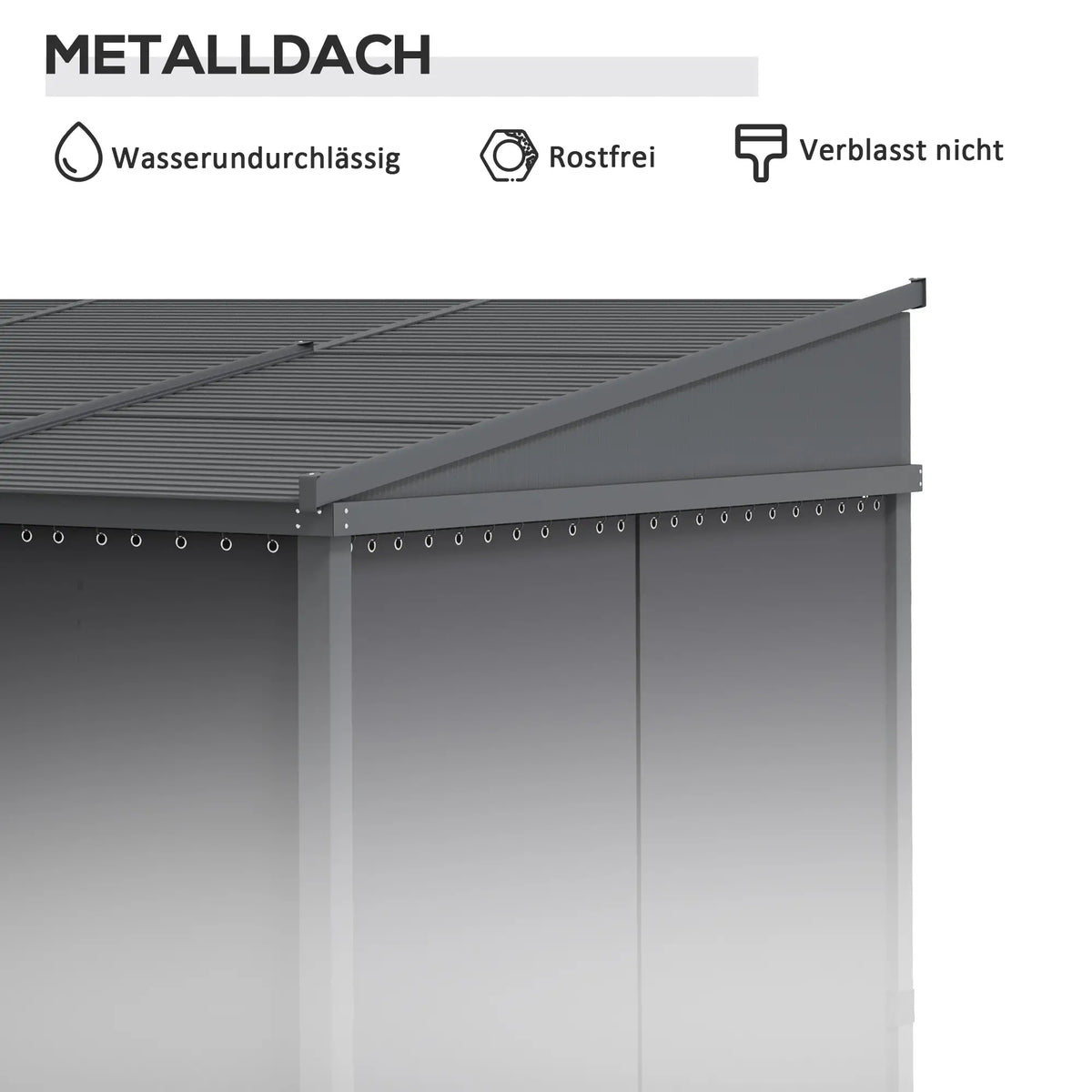 2026 Outsunny Pergola Schiebedach Metallüberdachung