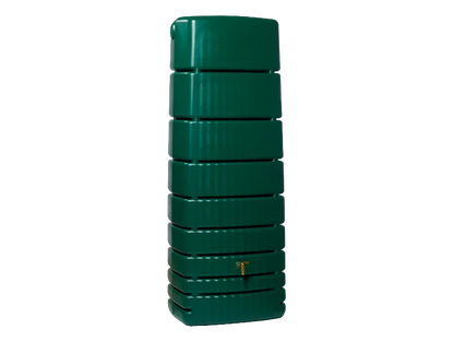 2026 4rain Regentonne »SLIM«, 650 Liter Volumen, inklusive Auslaufhahn und Windsicherung