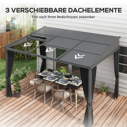 2026 Outsunny Pergola Schiebedach Metallüberdachung