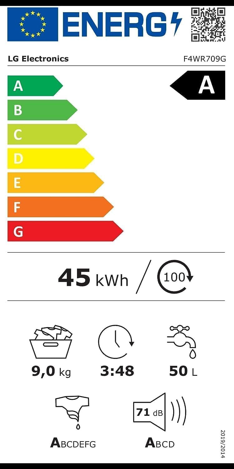 2026 LG F4WV7080, Klasse A, Frontlader-Waschmaschine 8 kg, 1400 U/Min, AI Direct Drive, Wi-Fi, Tiefenreinigung mit Dampf, Groe Kapazitt, TRIPLE A, Auentür aus Sicherheitsglas, 62 x 60 x 85 cm Wei