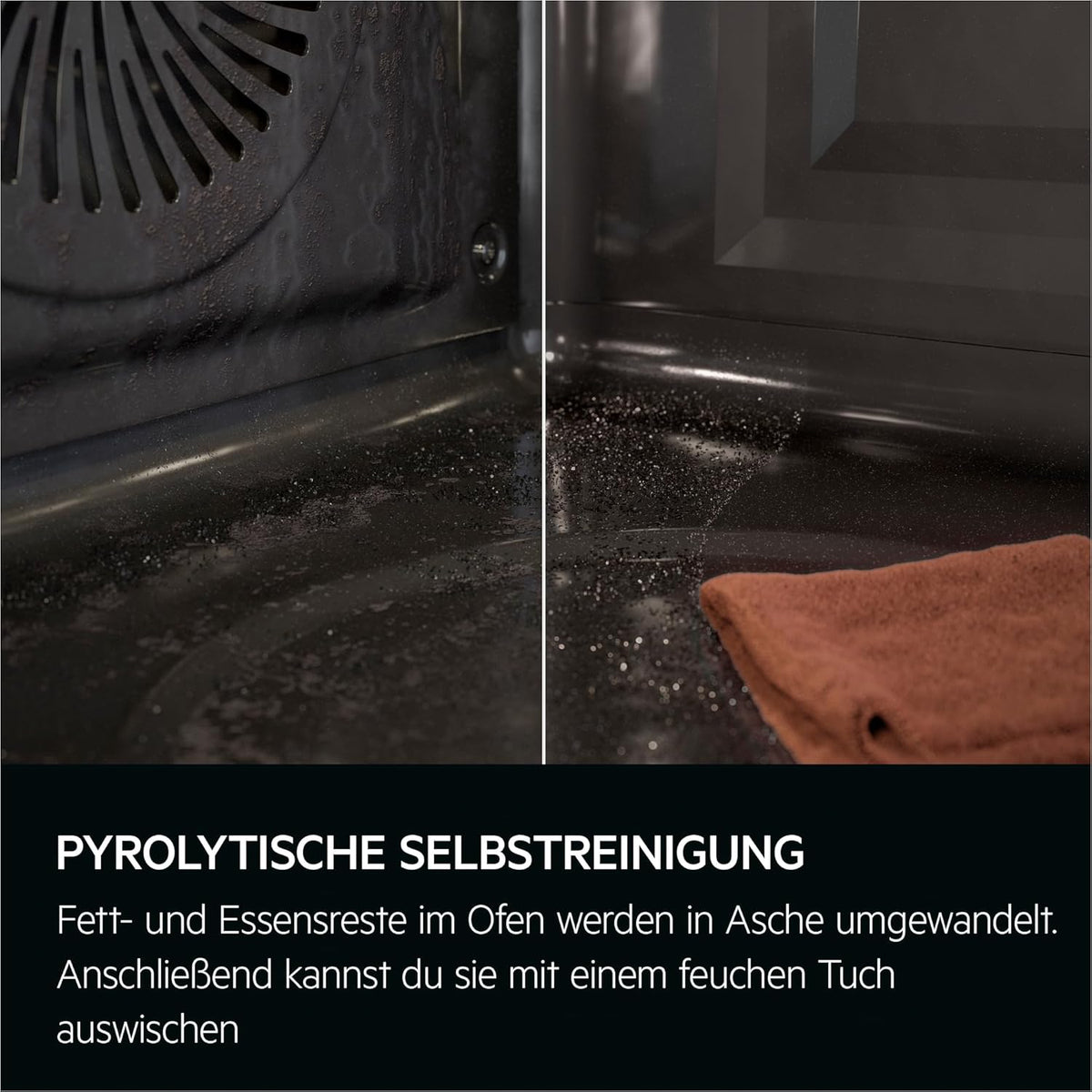 2026 AEG Einbaubackofen – Serie 5 Ringheißluft: Gleichmäßige Garergebnisse auf 3 Ebenen – Pyrolyse Selbstreinigung – 25 Automatikprogramme – LED-Touchdisplay – Schnellaufheizung – Schwarz – BPE53516AB