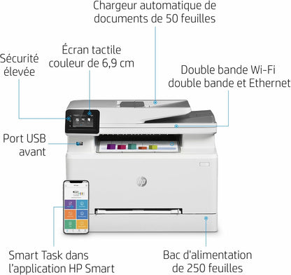 2026 HP Color LaserJet Pro MFP 3302fdwg Multifunktions-Farblaserdrucker, Fax, Automatischer beidseitiger Druck, Touchscreen, Wi-Fi, Ethernet, USB, HP Wolf Pro Security