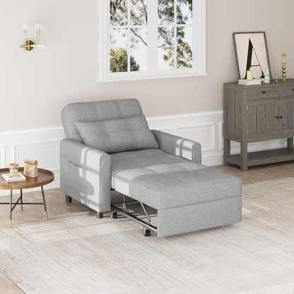 2026 Bealife Relaxsessel, Schlafsessel mit Verstellbarer Rückenlehne, Fernsehsessel, Klappbares Schlafsofa, Relaxsessel fürs Wohnzimmer,Schlafzimmer (Hellgrau)