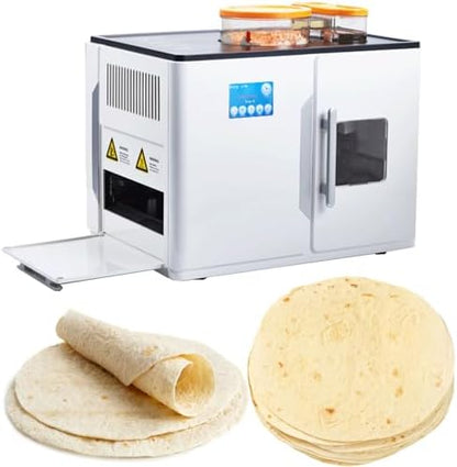 2026 Vollautomatische Roti-Machine - Elektrischer Flachbrot-Broter für Roti, Tortillas, Pfannkuchen - One-Click-Produktion von 20 Stücken auf einmal, 110V