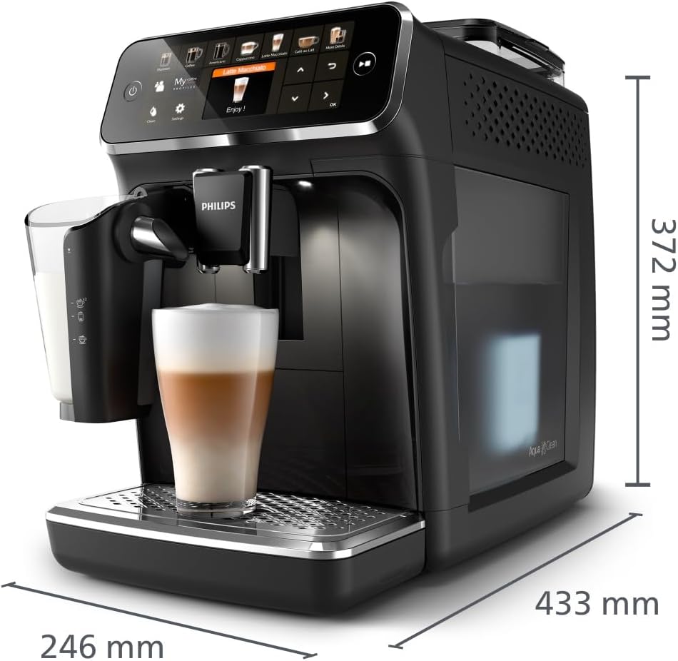 2026 Philips Serie 5400 Kaffeevollautomat - Genießen Sie 12 Getränke, schnell reinigendes LatteGo, intuitives TFT-Display, anpassbare Kaffeeeinstellungen, erstklassiges Küchendesign (EP5441/50)