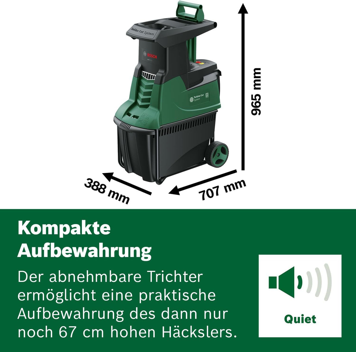 2026 Bosch Turbinenhäcksler AXT 25 TC (2.500 W; geeignet für Holz und harte Gartenabfälle; inklusive Gartenhandschuhe; integrierte Fangbox 53 l; in Karton) – Edition