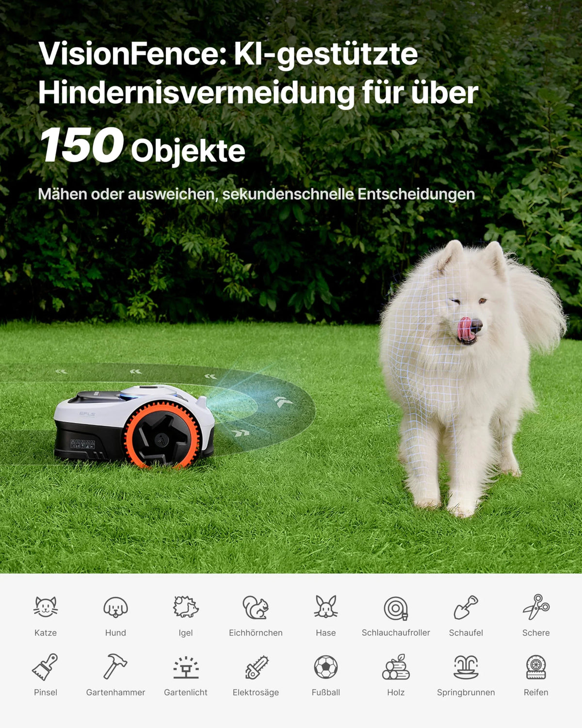 2026 i205 AWD Mähroboter ohne Begrenzungskabel mit Garage S für 500 qm 45% Steigung NRTK Vision ohne RTK