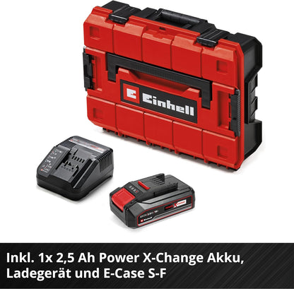 2026 Einhell Akku-Astkettensäge GE-PS 18/15 Li BL Kit Power X-Change (18 V, Brushless, 12,5 cm Schnittlänge, werkzeugloser Schwert-/Kettenwechsel, inkl. 2,5 Ah Akku, Ladegerät, E-Case S-F)