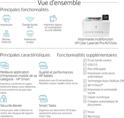 2026 HP Color LaserJet Pro MFP 3302fdwg Multifunktions-Farblaserdrucker, Fax, Automatischer beidseitiger Druck, Touchscreen, Wi-Fi, Ethernet, USB, HP Wolf Pro Security