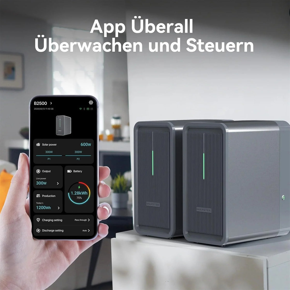2026 B2500 Balkonkraftwerkspeicher 2025 Upgrade 1600W Solar 2240Wh LiFePO4 6000 Zyklen erweiterbar 8960Wh IP65
