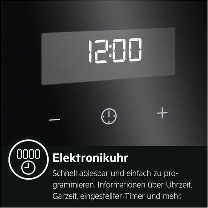 2026 AEG Einbaubackofen – Serie 5 Ringheißluft: Gleichmäßige Garergebnisse auf 3 Ebenen – Pyrolyse Selbstreinigung – 25 Automatikprogramme – LED-Touchdisplay – Schnellaufheizung – Schwarz – BPE53516AB