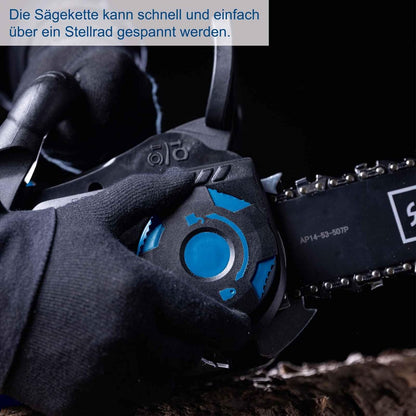 2026 Scheppach Akku Kettensäge BC-CS355Duo-X | Schnittlänge 33,5cm | Schwertlänge 14' / 35,6cm | Schnittgeschwindigkeit 15m/s | 20V-IXES-Serie | 10 Jahre Garantie | mit 2x 2Ah Akku & Doppelladegerät