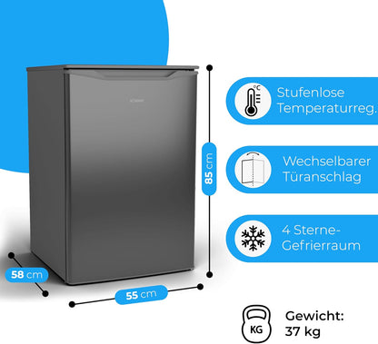 2026 Bomann Gefrierschrank 87L | Gefrierschrank klein mit Temperaturbereich ≤ -18°C | 3 Schubladen | Tiefkühlschrank mit wechselbarem Türanschlag | Freezer Tiefkühlschrank klein GS 7253 weiß