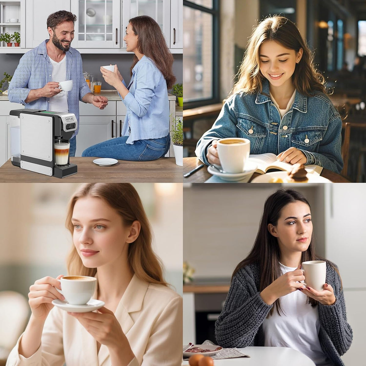 2026 KOTLIE 550 Multi-Kapselkaffeemaschine für Kapseln und gemahlenen Kaffee