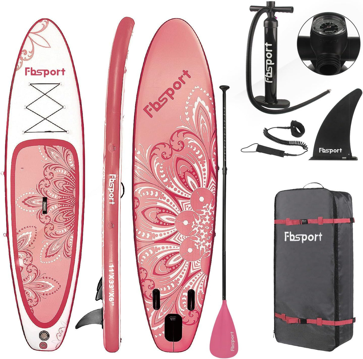 2026 Premium-Stand-Up-Paddle-Board, Yoga-Board mit strapazierfähigem SUP-Zubehör und Tragetasche | Breiter Stand, Surf-Kontrolle, rutschfestes Deck, Leine, Paddel und Pumpe für Jugendliche und Erwachsene