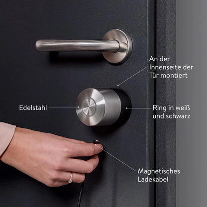 2026 NUKI Smart Lock Pro mit Bluetooth, WLAN und Matter, Fernbedienung per App, einfache Nachrüstung ohne Zylindertausch