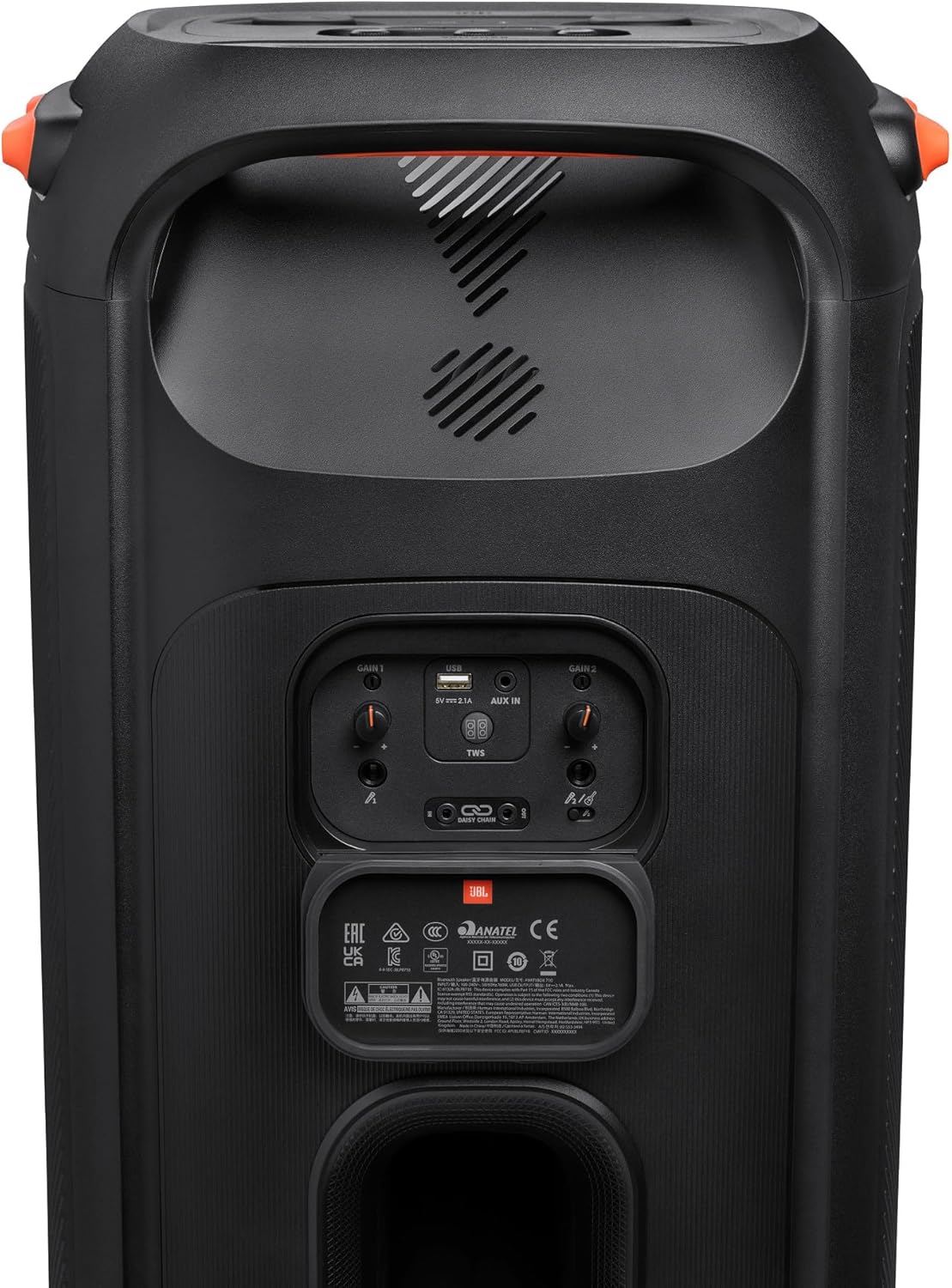 2026 JBL PartyBox 710 - Schwarz – Trag - und rollbarer Bluetooth Party-Lautsprecher mit Lichteffekten – Spritzwassergeschützte, mobile Musikbox