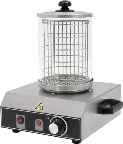 2026 Bockwurstwärmer 350W Elektrischer Würstchenwärmer Edelstahl Hot Dog Maker Wurstwärmer Einstellbarer Temperatur 30-85 °C für gewerblichen und Zuhause