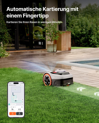 2026 i205 AWD Mähroboter ohne Begrenzungskabel mit Garage S für 500 qm 45% Steigung NRTK Vision ohne RTK
