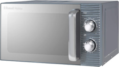 2026 Russell Hobbs RHM1731G Inspire Solo Mikrowelle, 17 Liter, 700W, Grau, mit 5 Leistungsstufen, Timer, Auftaufunktion, Leicht zu Reinigen