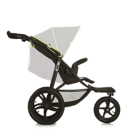 2026 hauck Kinderwagen Runner 2, Dreirad Buggy mit XL Lufträder für Kinder bis 22 kg, UV-Schutz 50+, Belüftungsfenster, Höhenverstellbar, Faltbar, XL Korb bis 3 kg, Liegefunktion (Black)