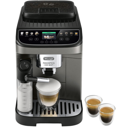 2026 De'Longhi Magnifica Evo ECAM 292.81.B Kaffeevollautomat mit LatteCrema Milchsystem, 7 Direktwahltasten für Cappuccino, Espresso und weitere Kaffeespezialitäten, 2-Tassen-Funktion, Schwarz