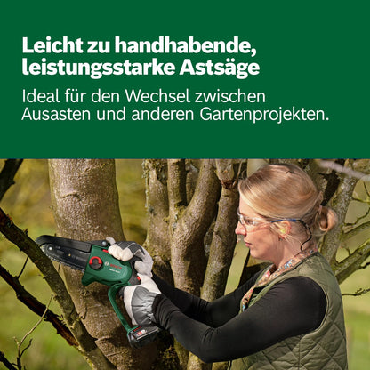 2026 Bosch kompakte Mini Kettensäge EasyChain 18V-15-7 (Zum Schneiden von Holz; 18 Volt System; Kettengeschwindigkeit: 6,95 m/s; ohne Akku)