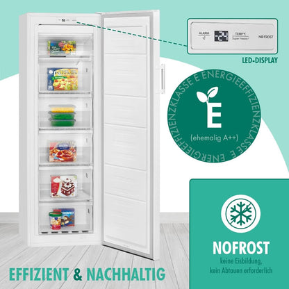 2026 Bomann Gefrierschrank Nofrost freistehender Tiefkühlschrank 194 Liter Nutzinhalt | No Frost - nie wieder abtauen - Schnellgefrierfunktion u. MultiAirflow-System | Türanschlag wechselbar | GS 7326.1