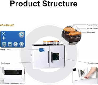 2026 Vollautomatische Roti-Machine - Elektrischer Flachbrot-Broter für Roti, Tortillas, Pfannkuchen - One-Click-Produktion von 20 Stücken auf einmal, 110V