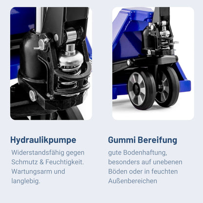 2026 Hubwagen 2500 kg aus Stahl, Gabellänge 1150 mm, robust, hydraulisch, ideal für Lager und Logistik