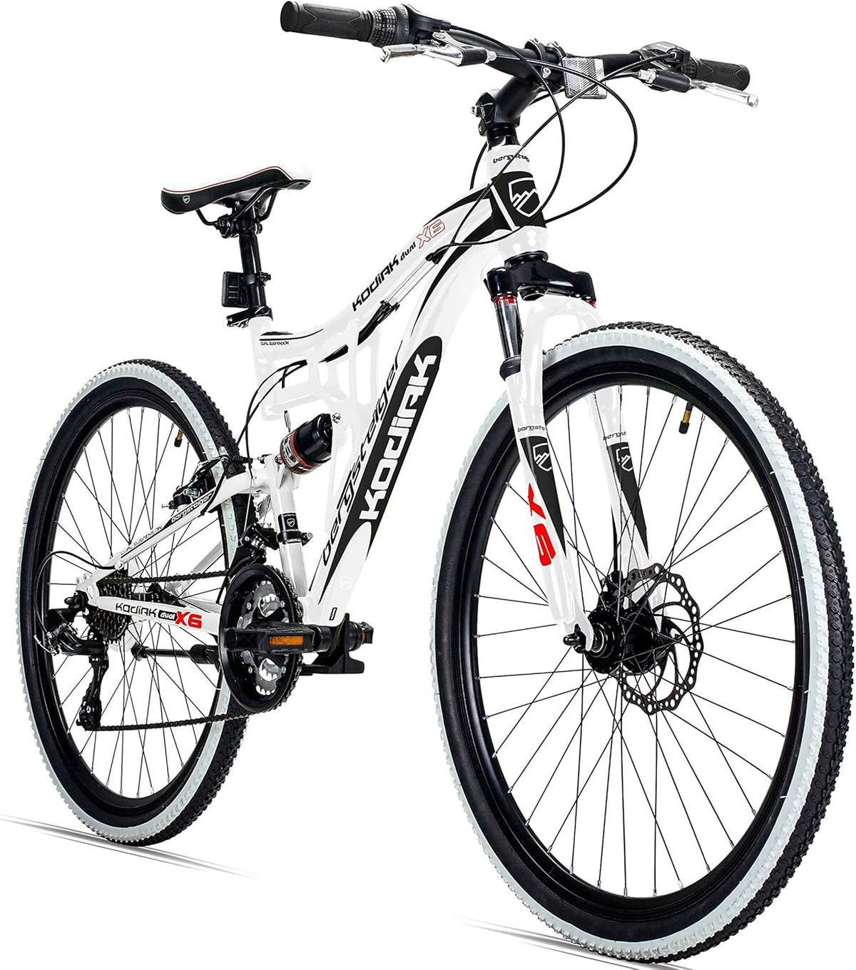2026 Bergsteiger Kodiak 26 Zoll, 29 Zoll Mountainbike, Scheibenbremse, Shimano 21 Gang-Schaltung, Vollfederung, Fully MTB für Jungen, Mädchen, Damen & Herren