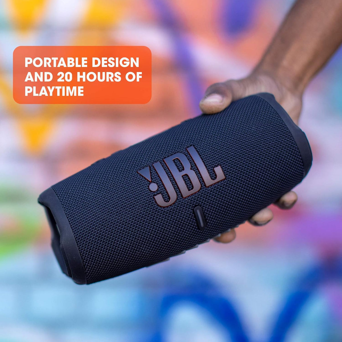 2026 JBL Charge 5 Bluetooth-Lautsprecher in Schwarz – Wasserfeste, portable Boombox mit integrierter Powerbank – Eine Akku-Ladung für bis zu 20 Stunden kabellosen Musikgenuss