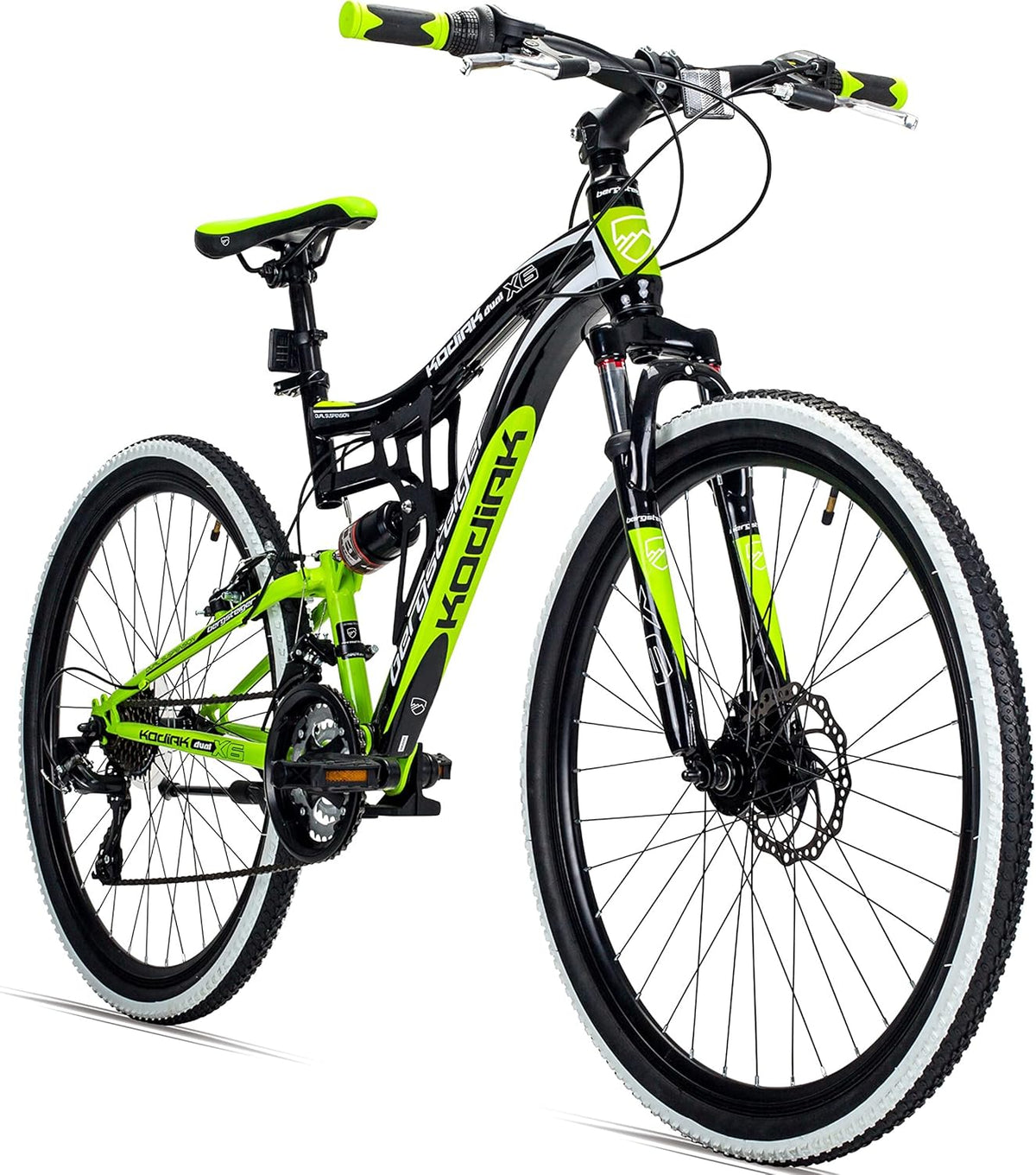 2026 Bergsteiger Kodiak 26 Zoll, 29 Zoll Mountainbike, Scheibenbremse, Shimano 21 Gang-Schaltung, Vollfederung, Fully MTB für Jungen, Mädchen, Damen & Herren