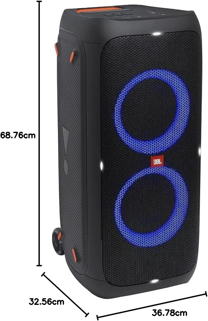 2026 JBL PartyBox 710 - Schwarz – Trag - und rollbarer Bluetooth Party-Lautsprecher mit Lichteffekten – Spritzwassergeschützte, mobile Musikbox