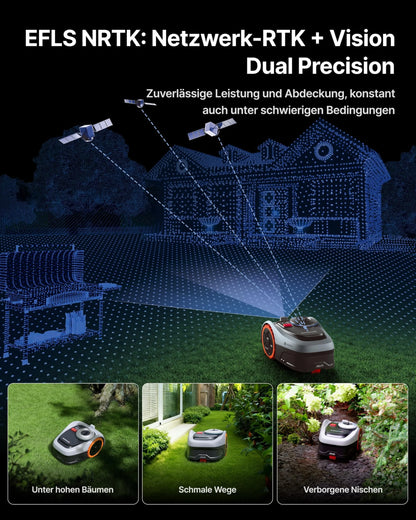 2026 i205 AWD Mähroboter ohne Begrenzungskabel mit Garage S für 500 qm 45% Steigung NRTK Vision ohne RTK